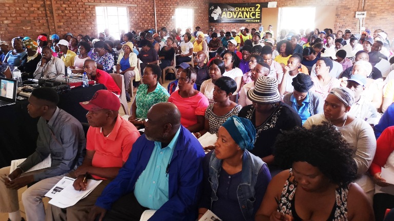 Entrepreneurship workshop participants 